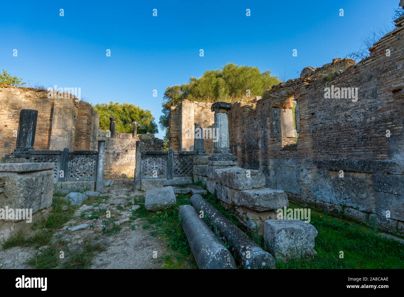 Sito archeologico di Olimpia Patrimonio mondiale dell'UNESCO in Grecia Foto Stock