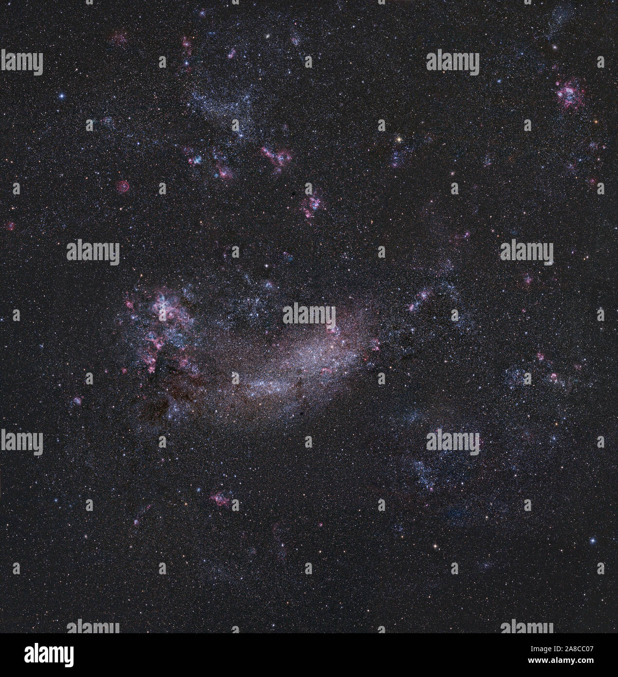 La Grande Magellanic Cloud (LMC) fotografato con un 11-pollice Schmidt telescopio Cassegrain dalla Nuova Zelanda Foto Stock