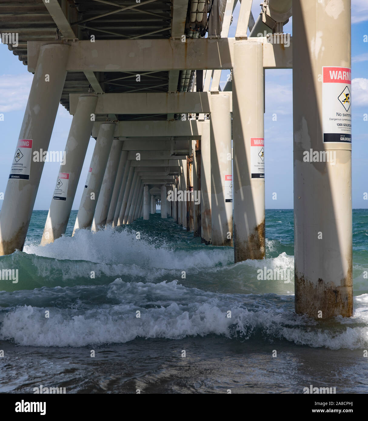 Una bellissima spiaggia sulla Gold Coast, Australia Foto Stock