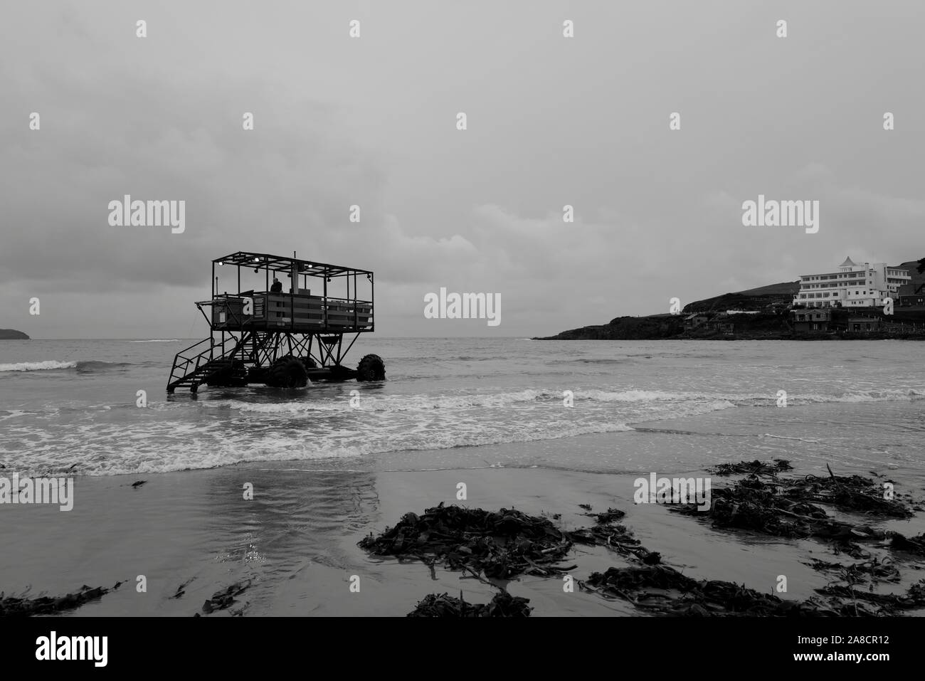 Il trattore sul mare Foto Stock