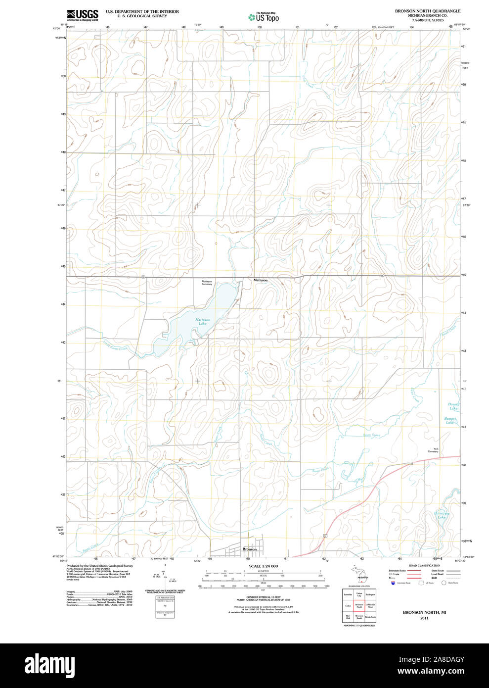 Mappa di bronson michigan immagini e fotografie stock ad alta