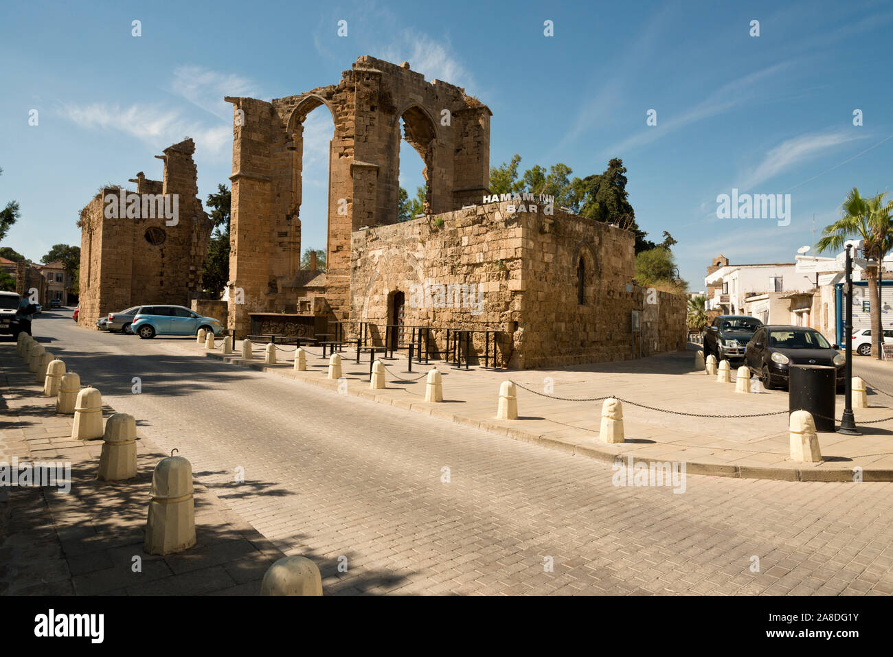 Chiesa di San Francesco uno dei siti storici di Famagosta, la parte settentrionale di Cipro Foto Stock