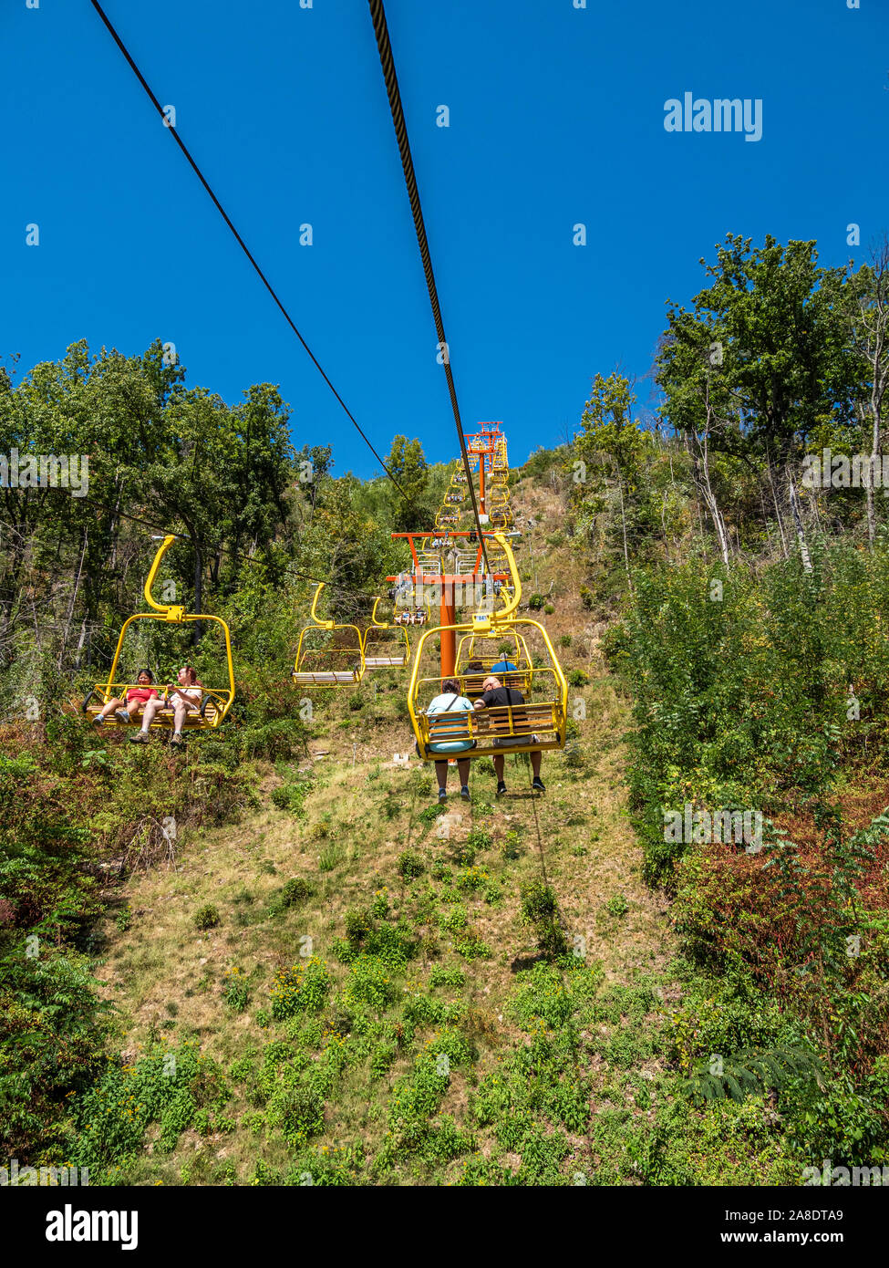 Gatlinburg Slylift in Great Smoky Mountains resort città di Gatlinburg Tennessee negli Stati Uniti Foto Stock
