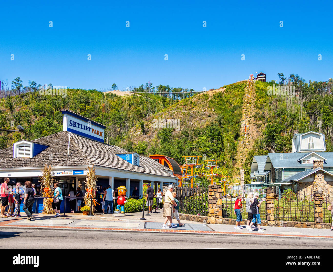 Gatlinburg Slylift in Great Smoky Mountains resort città di Gatlinburg Tennessee negli Stati Uniti Foto Stock