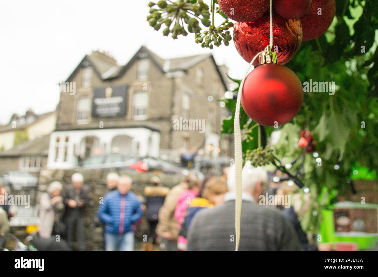 Windermere Celebrazione di Natale 2016 su Victoria Street, Windermere Foto Stock