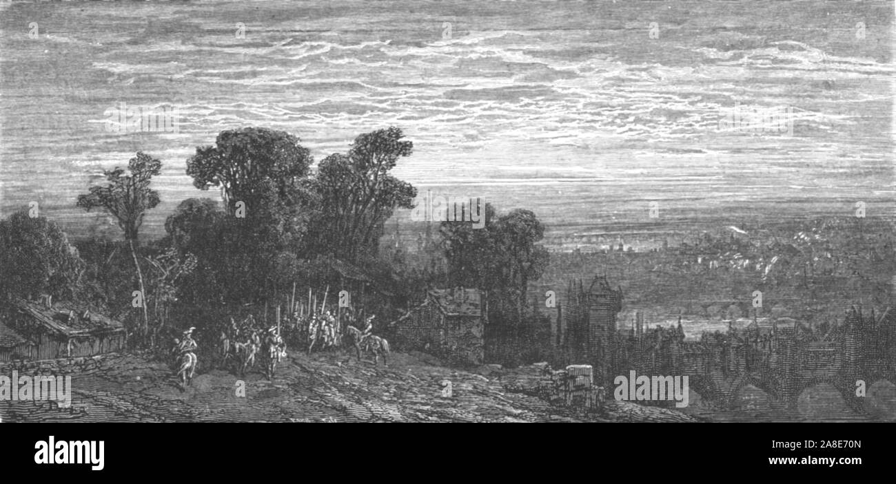 "Hamstead Heath nel tempo anticato", 1872. Da "Londra. Un pellegrinaggio" da Gustave Dore e Blanchard Jerrold. [Grant e Co., così 72-78, Turnmill Street, E.C., 1872]. Foto Stock