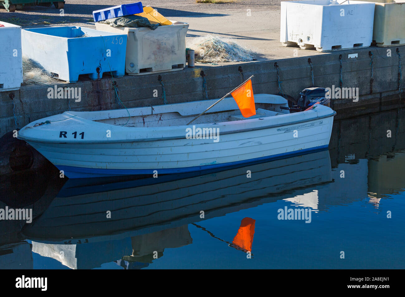 Rønne; Bornholm Hafen, Boot, Fischfang Foto Stock