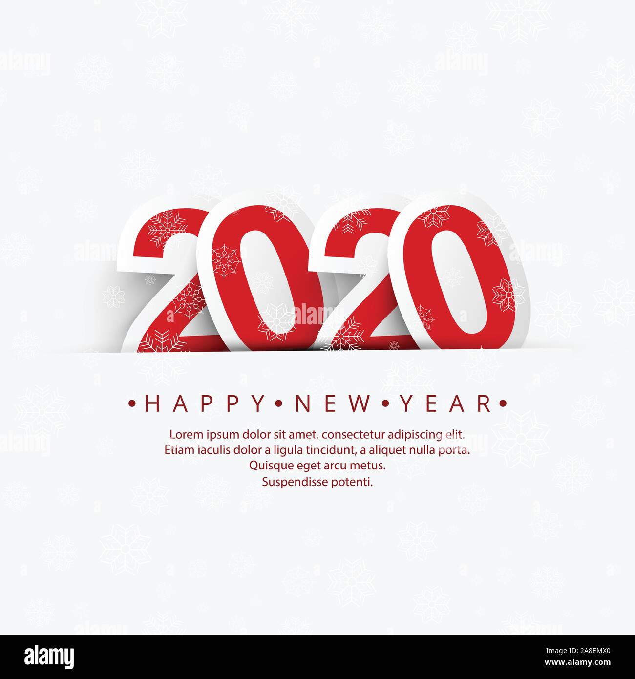 Felice Anno Nuovo 2020, Anno Nuovo 2020, 2020 voti, Felice Anno Nuovo 2020, celebrando 2020, illustrazione vettoriale Illustrazione Vettoriale