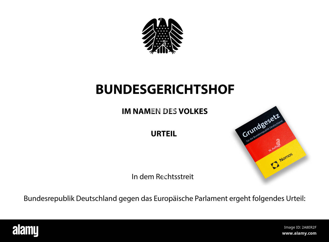 Urteil, Bundesgerichtshof, Grundgesetz, Buch, Foto Stock