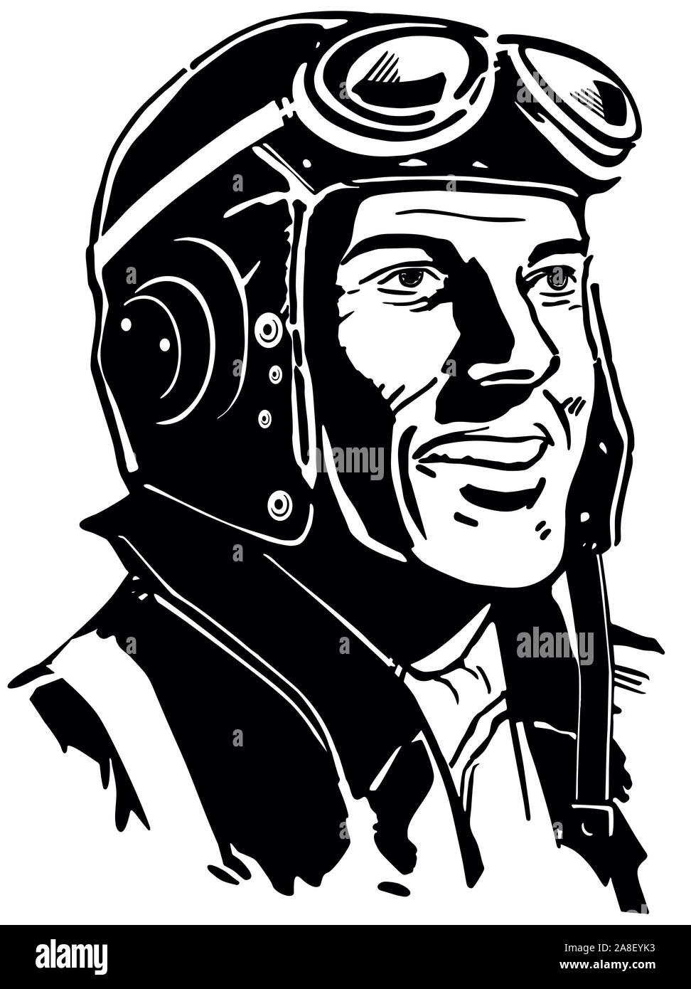 Aviator - Airman, Seconda Guerra Mondiale pilota da caccia Foto Stock