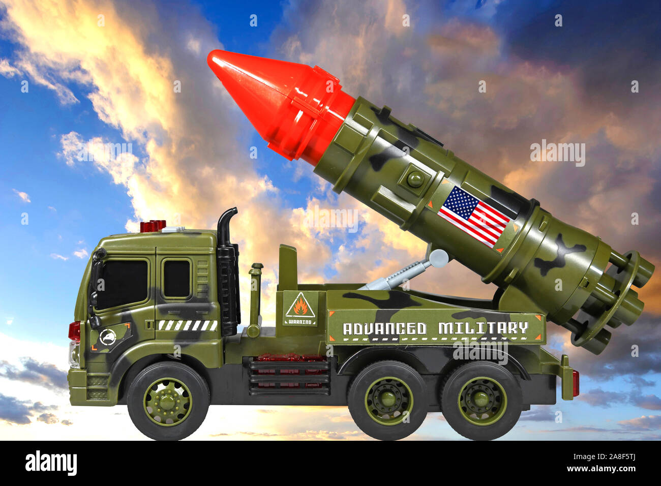 LKW; Rakete, Raketenwerfer, Mobil, Foto Stock