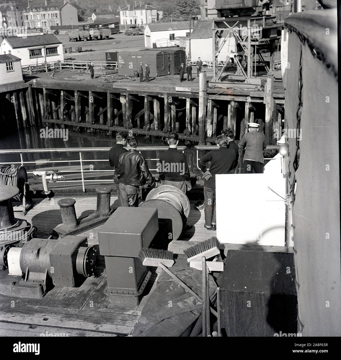Il Principe di Galles Docks, Workington, Cumbria, Regno Unito 1958 Foto Stock