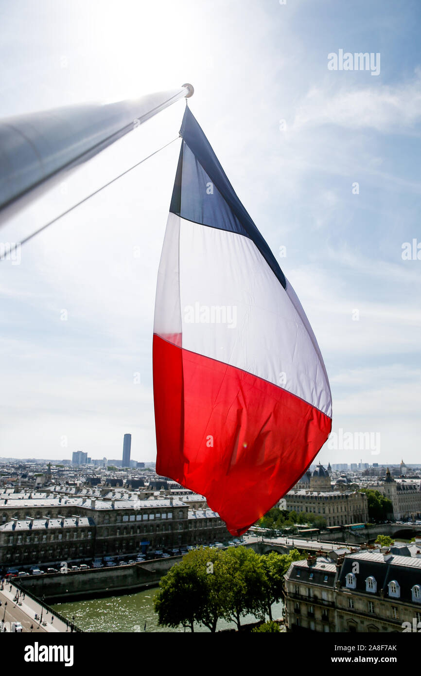 Vista dall'Hotel de la Ville de Paris, Francia Foto Stock