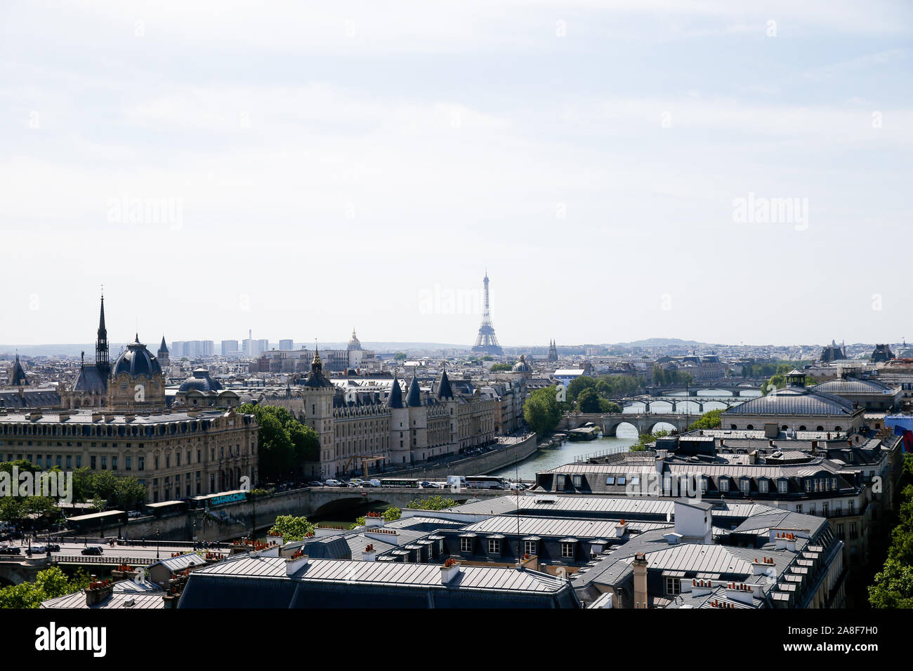 Vista dall'Hotel de la Ville de Paris, Francia Foto Stock