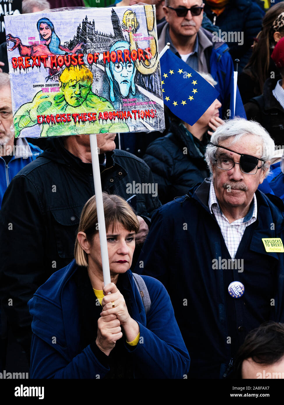 I popoli votazione anti BREXIT rally a Londra per rimanere in Unione Europea contestatori. 19 ottobre 2019 Foto Stock