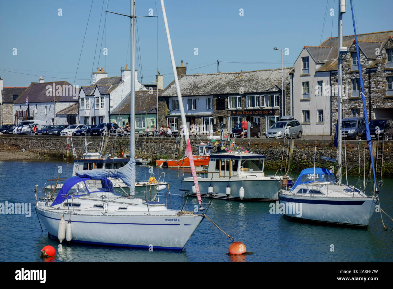 Il villaggio sul mare dell'isola di Whithorn nel Machars di Wigtownshire in Dumfries and Galloway, Scotland, Regno Unito. Foto Stock