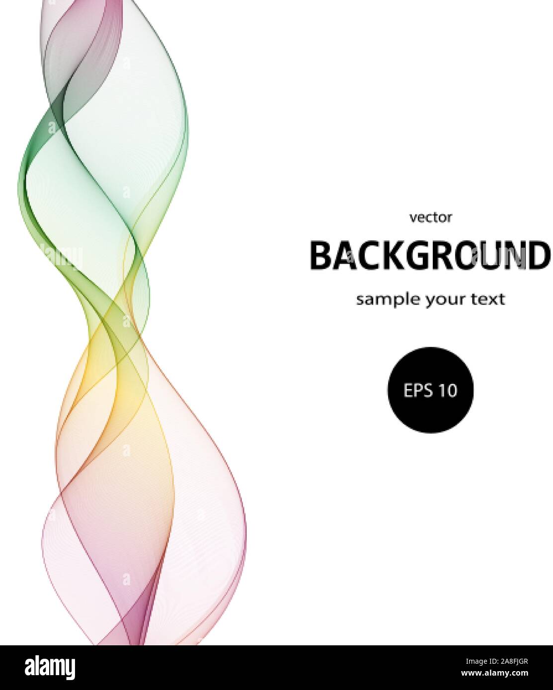 Di colore in astratto onda. La grafica vettoriale. layout per pubblicità. Modello di presentazione Illustrazione Vettoriale