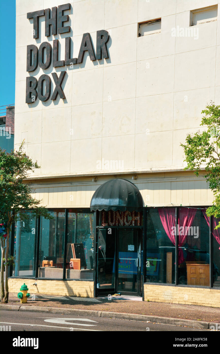 Il dollaro box, un ristorante alla moda, nightclub e luogo in cui ascoltare musica in Hattiesburg MS, STATI UNITI D'AMERICA Foto Stock