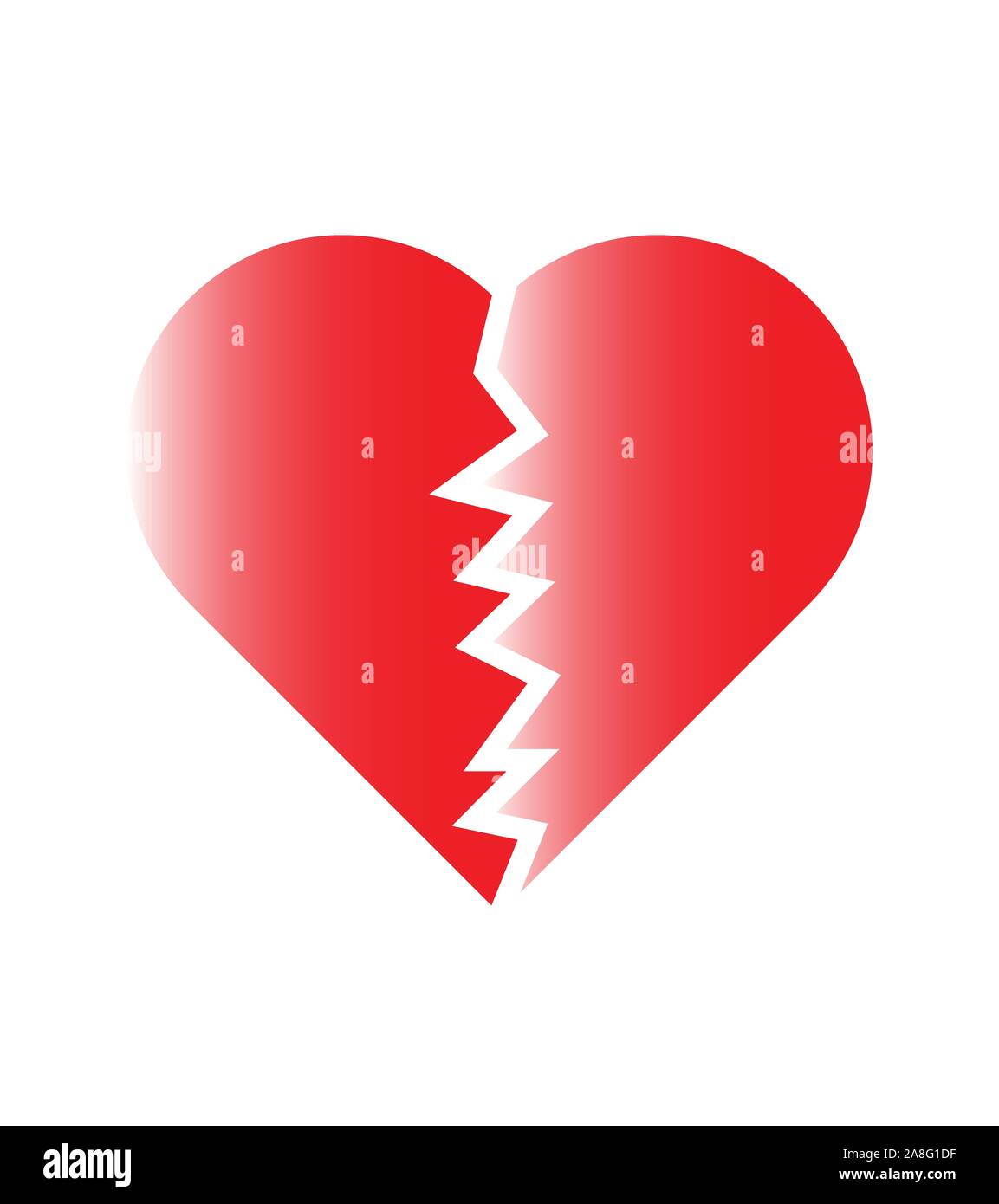 Cuore spezzato simbolo Illustrazione Vettoriale