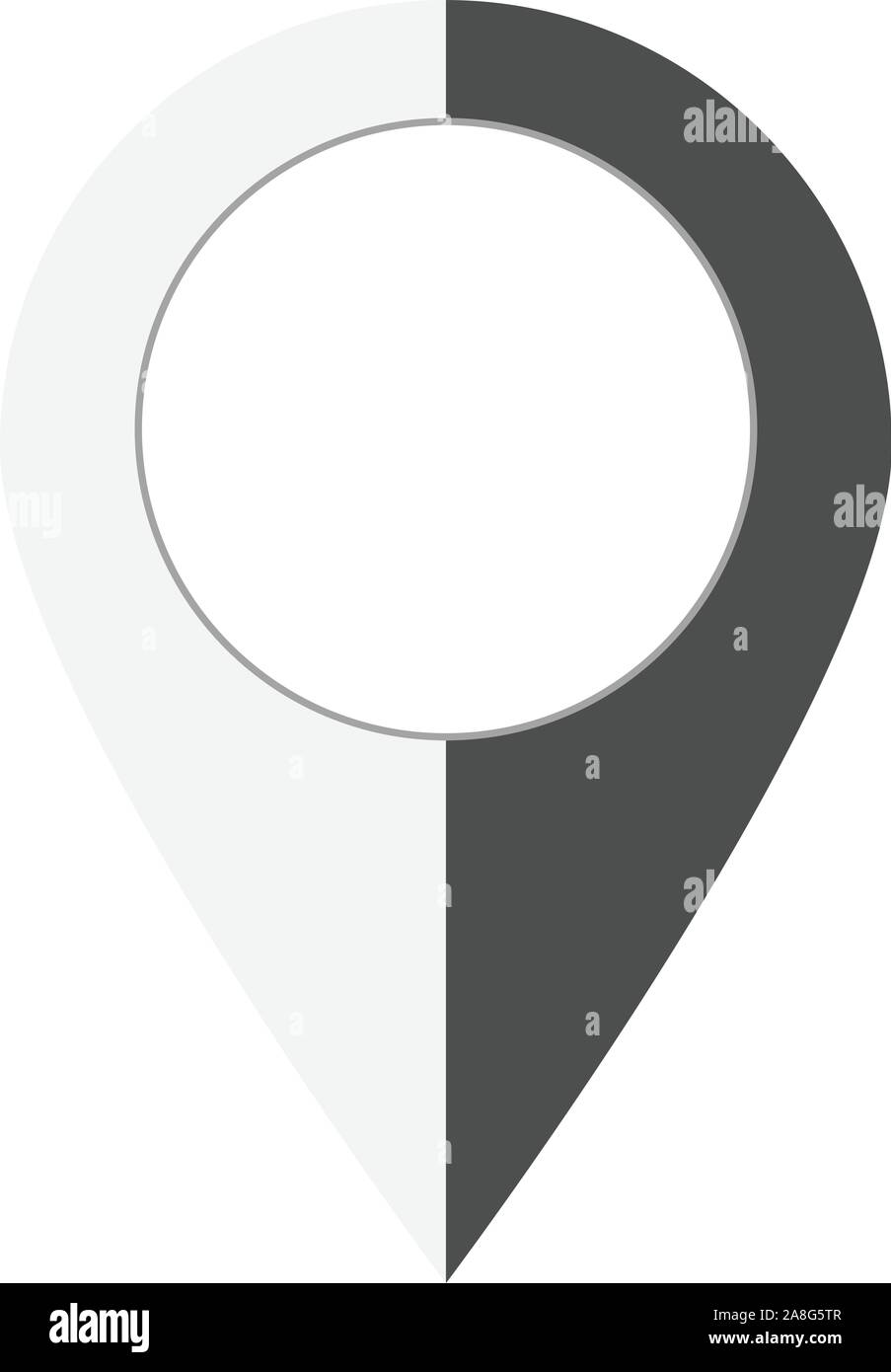 Mappa point icona su sfondo bianco in stile appartamento. il pin della posizione del puntatore icona per il vostro web site design, logo, app, UI. pin point segno. simbolo della mappa. Illustrazione Vettoriale