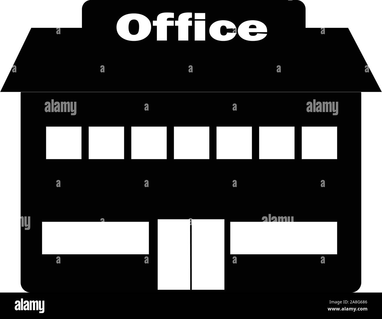 Icona office in un elegante stile piatto su sfondo bianco. ufficio simbolo per il vostro web site design, logo, app, UI. ufficio segno. Illustrazione Vettoriale