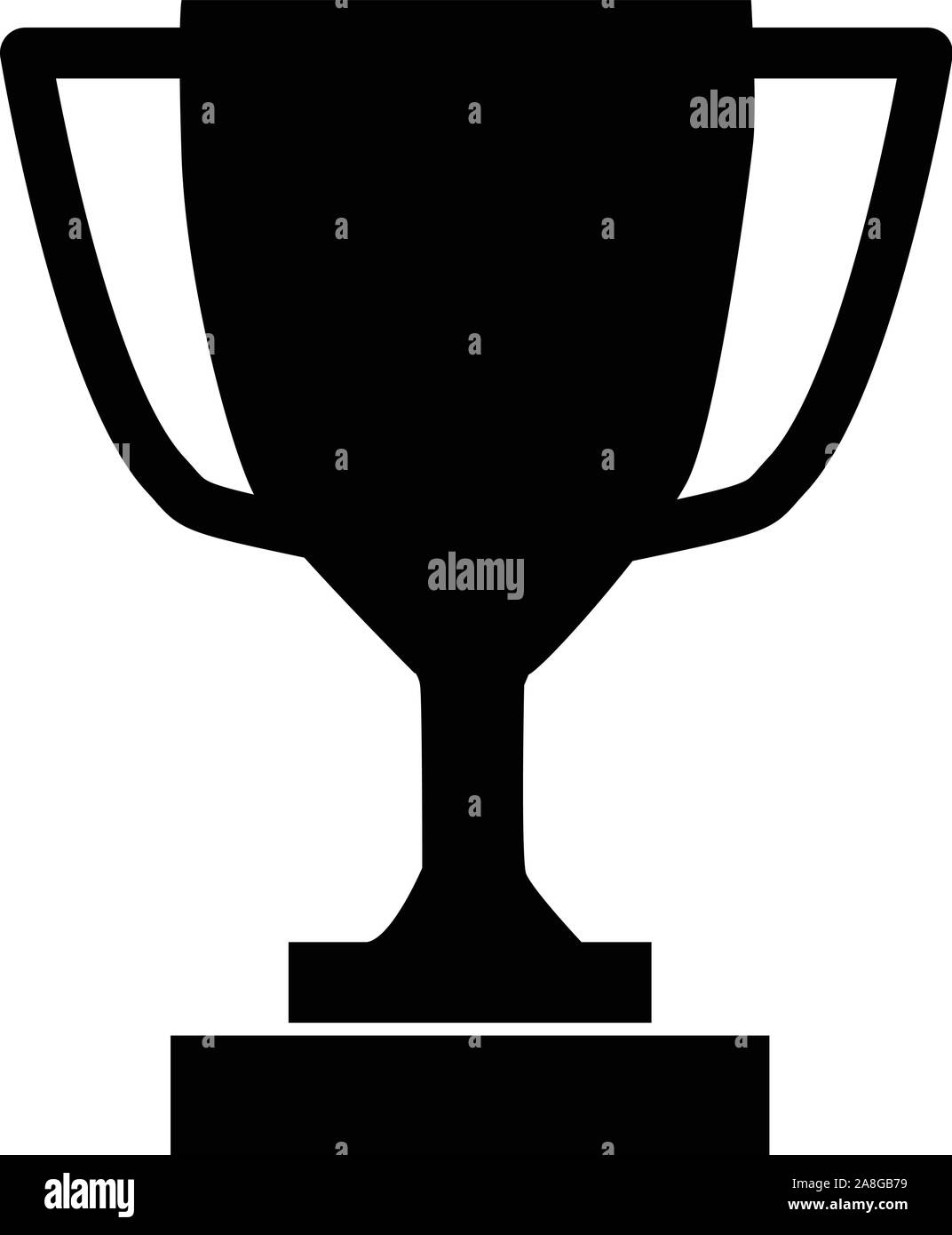 Icona del trofeo su sfondo grigio. tipo piatto. Icona del Trofeo per il vostro web site design, logo, app, UI. Cup Trofeo simbolo. champions trophy segno. champions Illustrazione Vettoriale