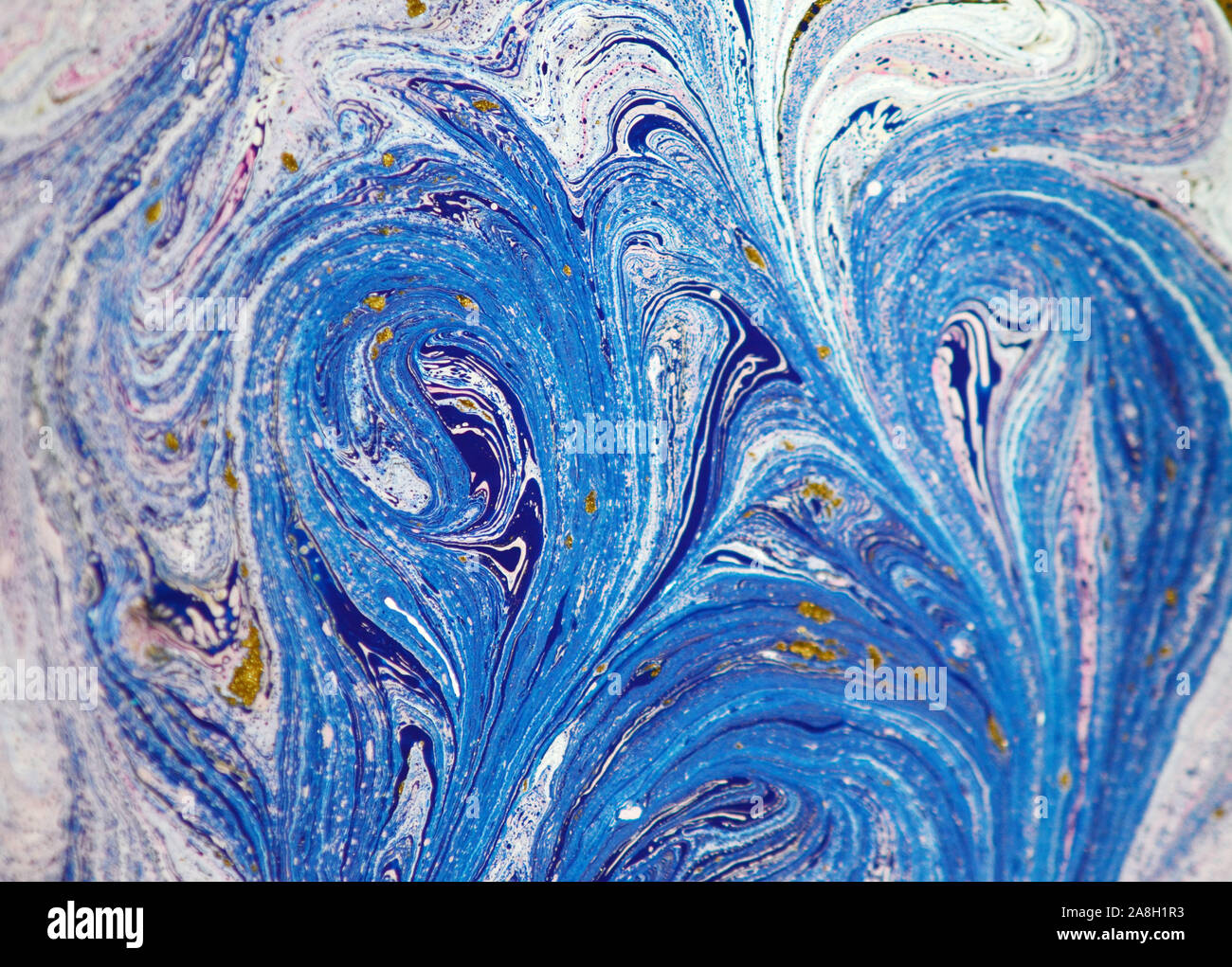 Configurazione astratta. Texture con ondulata, linee curve. Arte ottica dello sfondo. Colorata Wave Design. Immagine digitale con un strisce psichedelici. Vector illu Foto Stock