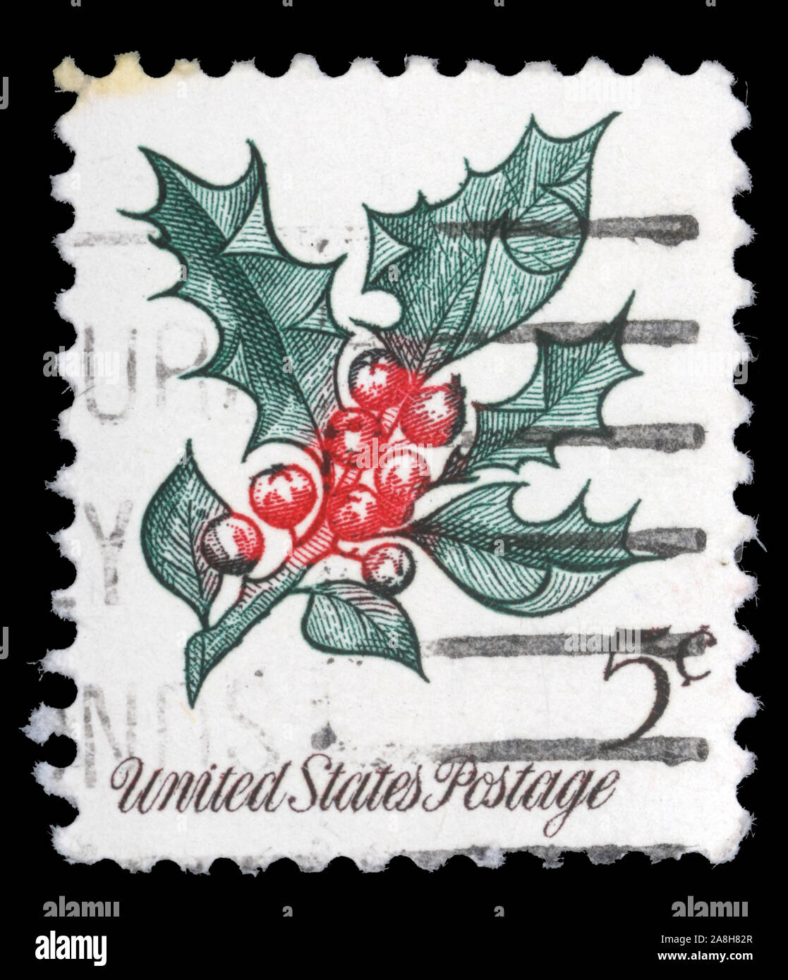 Natale francobollo stampato negli Stati Uniti, circa 1964 Foto Stock