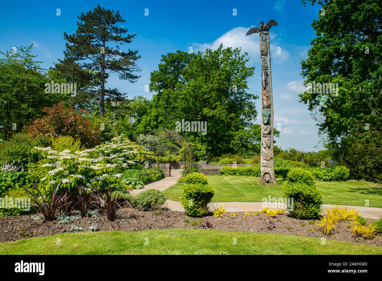 Gli splendidi giardini a Hylands Park, Chelmsford Essex Foto Stock