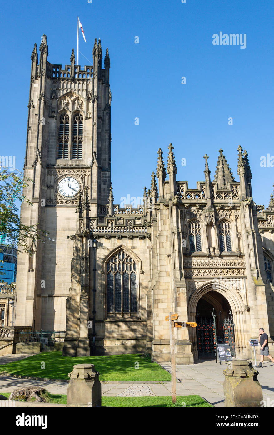 Cattedrale di Manchester, Victoria Street, Manchester, Greater Manchester, Inghilterra, Regno Unito Foto Stock