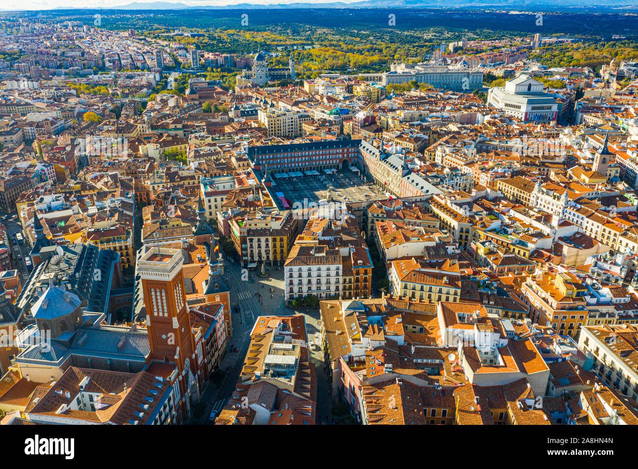 Plaza Mayor, Madrid, Spagna Foto Stock