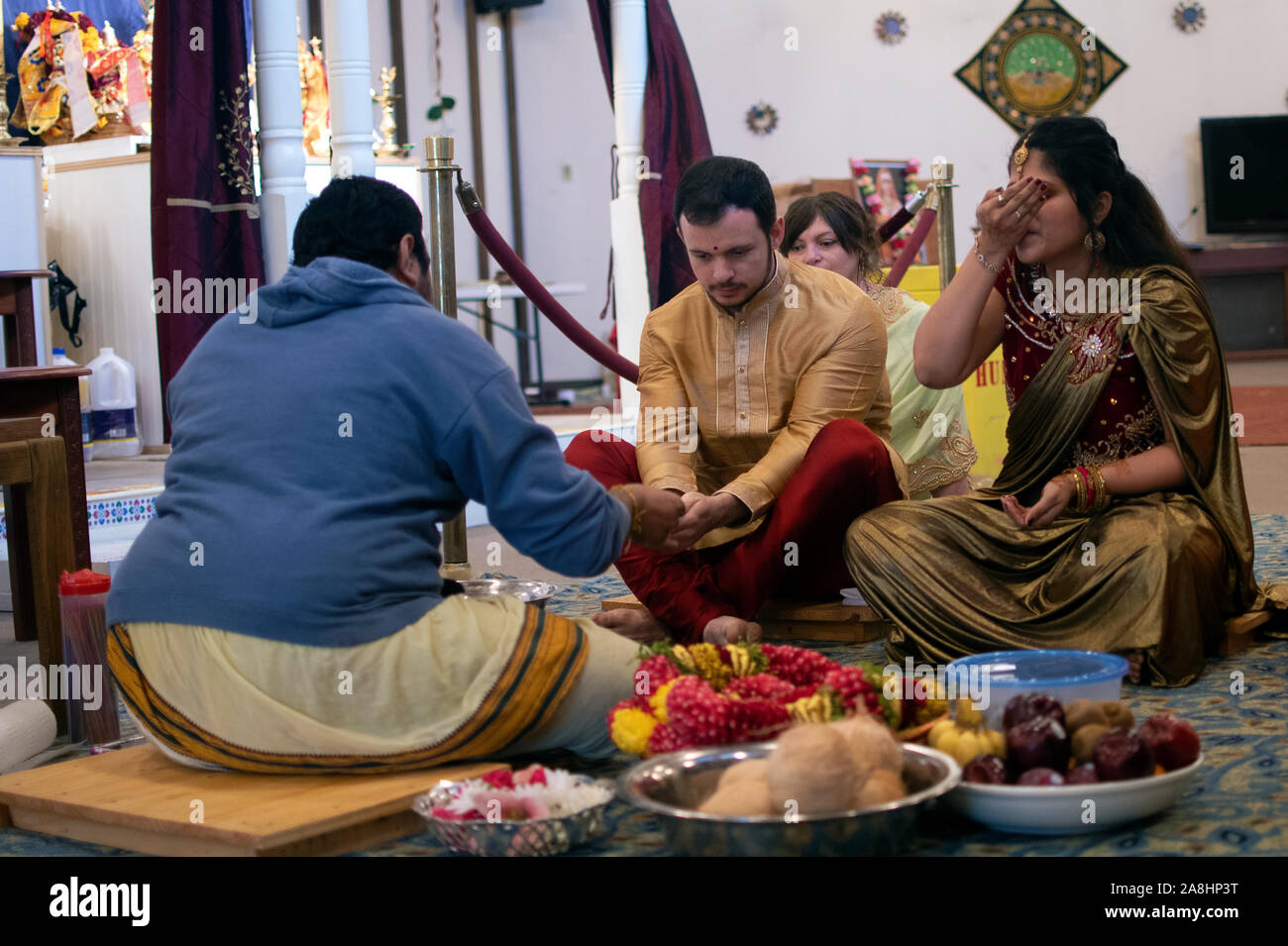Matrimonio indiano negli stati uniti Foto Stock