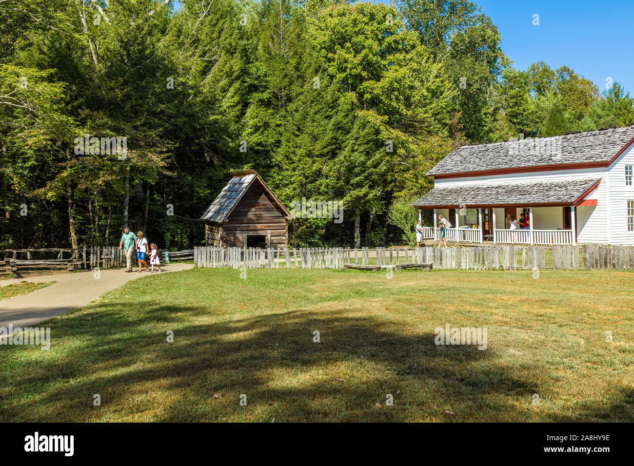 Becky Cable House in Cades Cove nel Parco Nazionale di Great Smoky Mountains nel Tennessee negli Stati Uniti Foto Stock