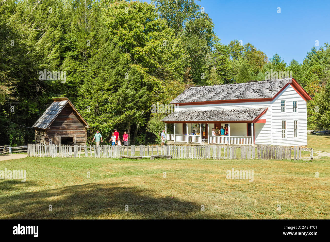 Becky Cable House in Cades Cove nel Parco Nazionale di Great Smoky Mountains nel Tennessee negli Stati Uniti Foto Stock