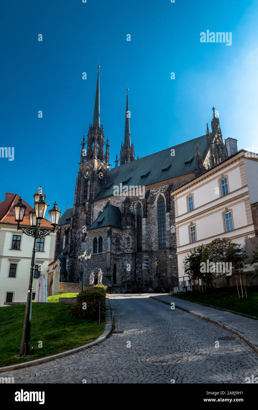 Cattedrale dei Santi Pietro e Paolo a Brno in Repubblica Ceca Foto Stock