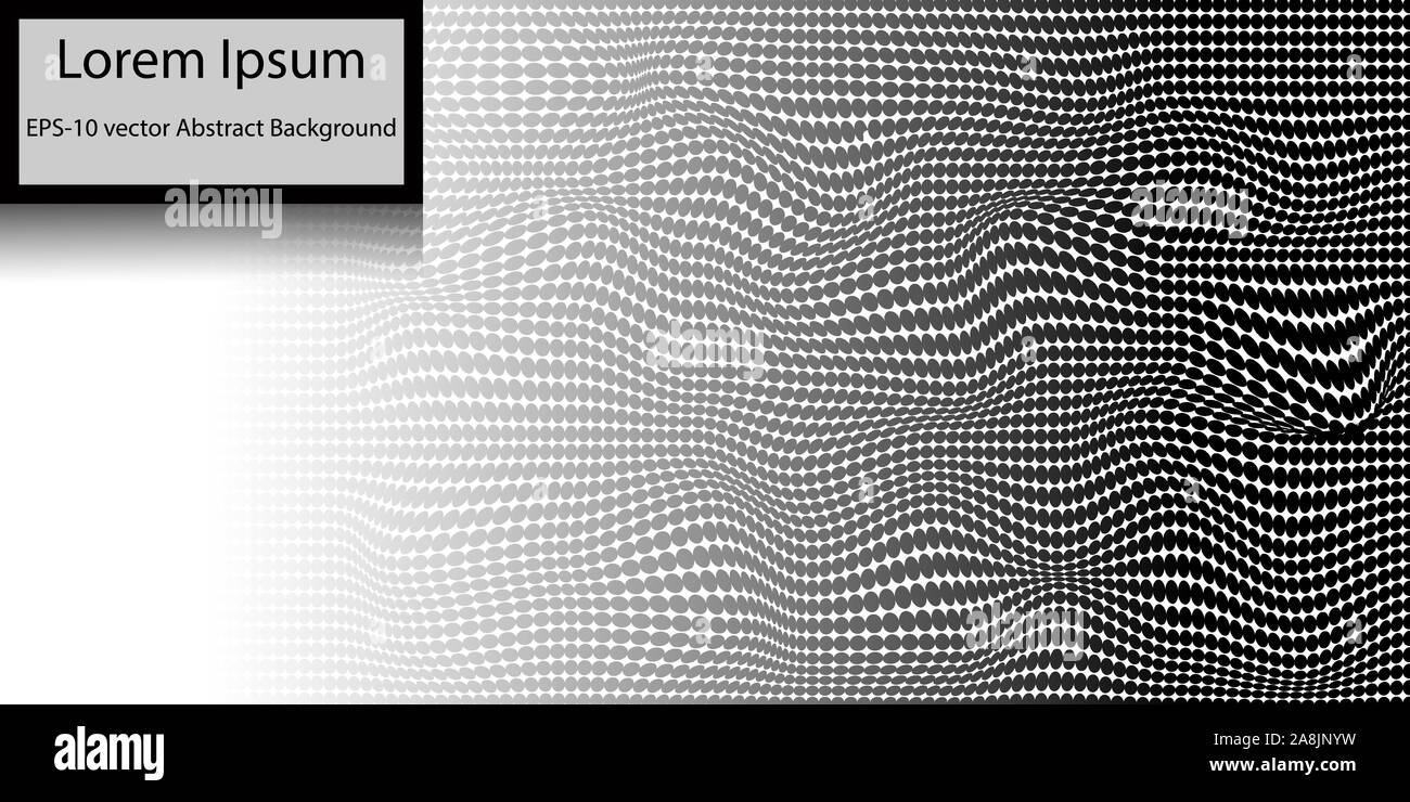 Grigio geometrico e black dot gradiente mesh vettore di fondo per il web, poster e opuscoli Illustrazione Vettoriale