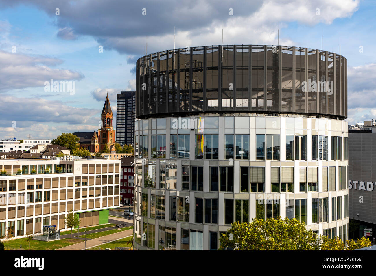 Essen, centro città, il quartiere universitario, Green Center Essen, nuovo quartiere della città tra il centro città e l'università, di vita e di lavoro, leisu Foto Stock