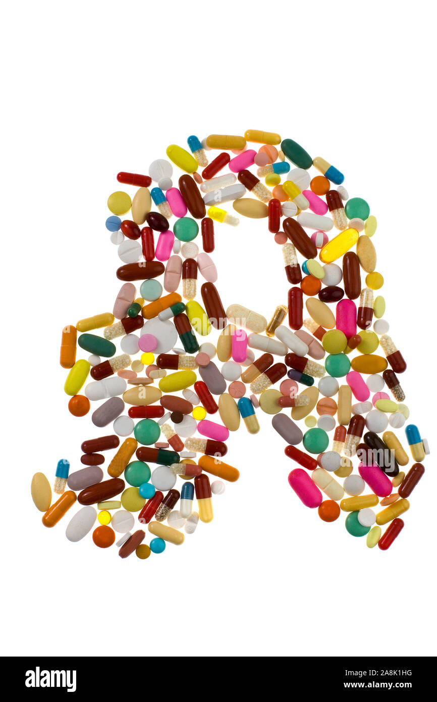 Tabletten Logo als der Apotheke, Foto Stock