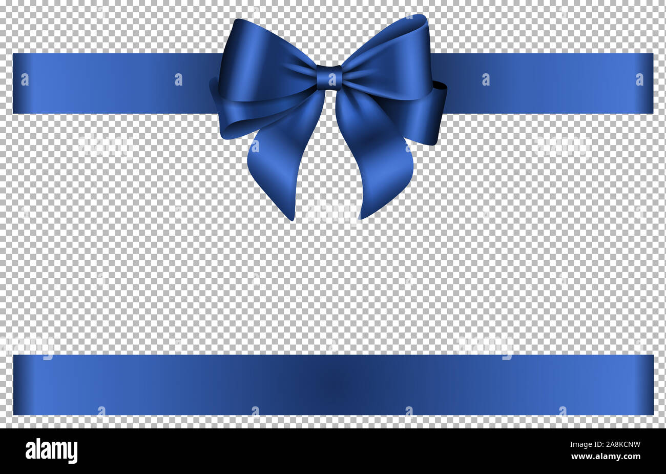 Blue bow e nastro per chritmas e decorazioni di compleanno Foto Stock
