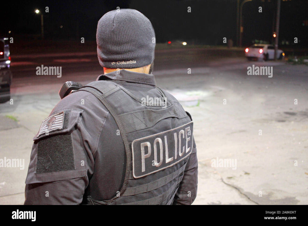 La polizia di Detroit Special Operations Officer, Detroit, Michigan, Stati Uniti d'America Foto Stock