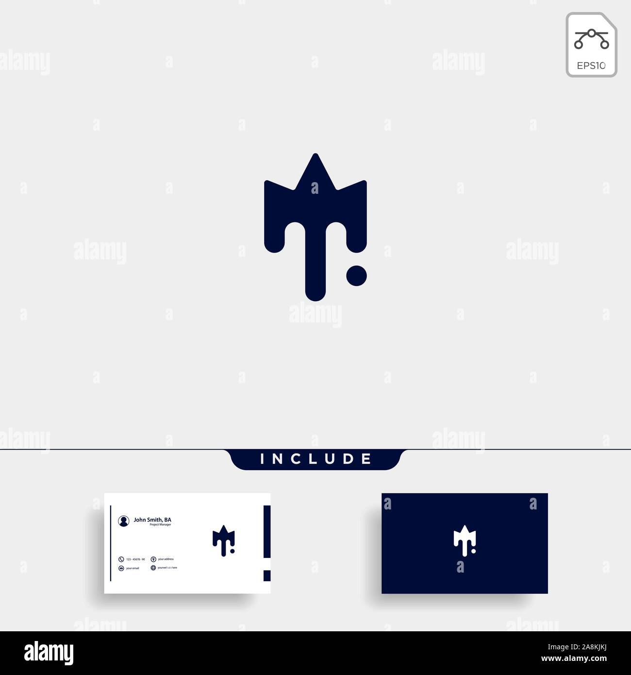 Re vernice modello Logo vettore Icona del Design Illustrazione Vettoriale
