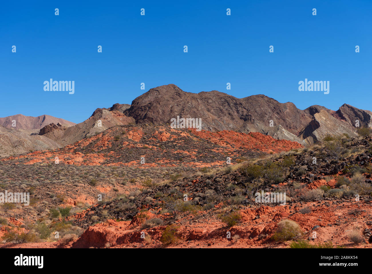 La Valle del Fuoco dopo la pioggia, Clark County, Nevada, USA, settembre 2019 Foto Stock