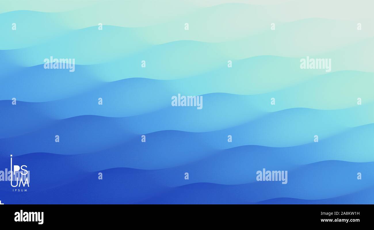 La superficie dell'acqua. Blu sfondo astratto. Illustrazione Vettoriale per la progettazione. Illustrazione Vettoriale