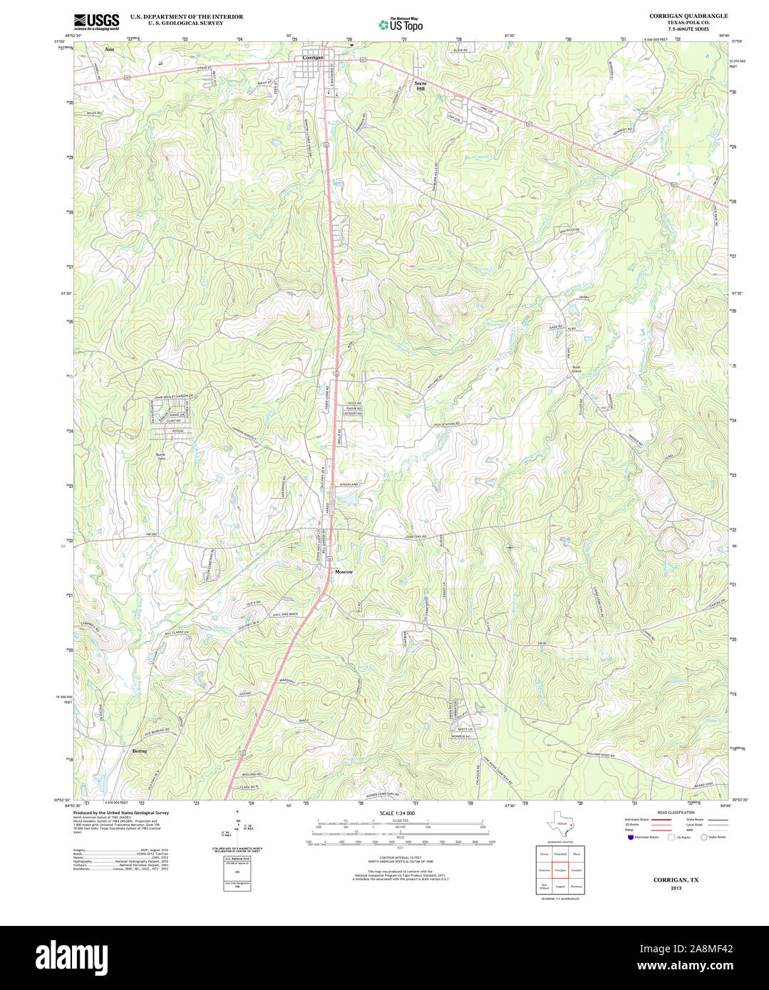 Mappa di corrigan texas immagini e fotografie stock ad alta risoluzione