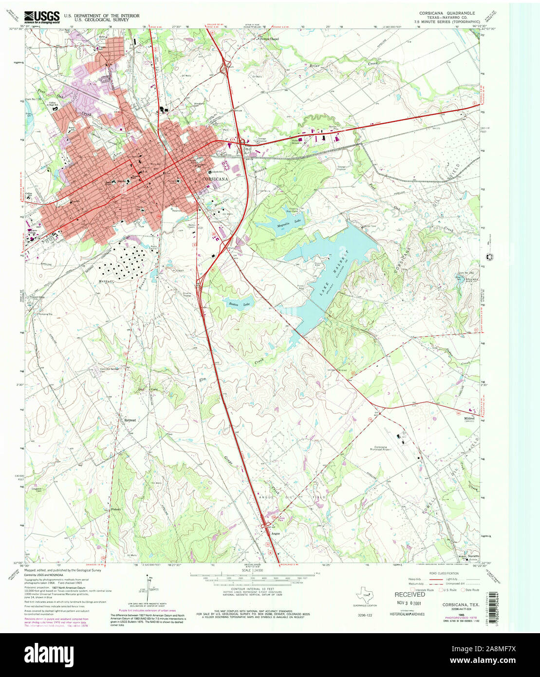 Mappa della corsicana texas immagini e fotografie stock ad alta