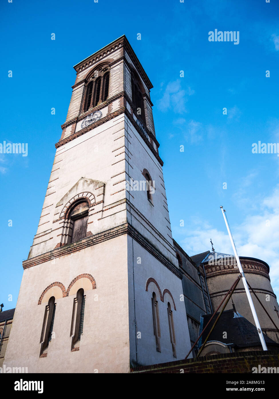 Il campanile della chiesa di San Barnaba Chiesa, Gerico, Oxford, Oxfordshire, England, Regno Unito, GB. Foto Stock