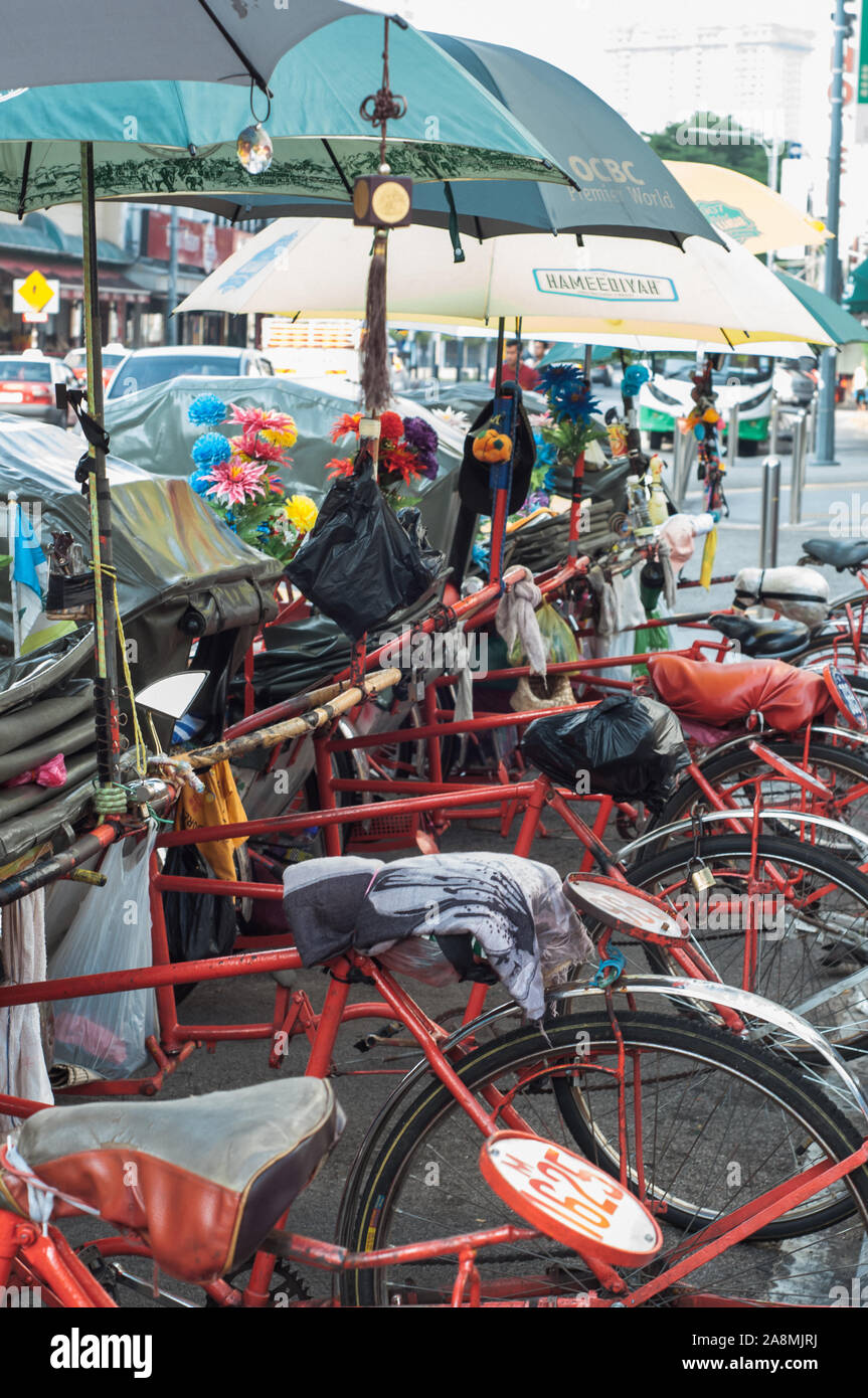 Georgetown Penang - 25 Aprile 2019 : Vintage Riscio' fermata accanto alla strada di servizio per il viaggiatore Foto Stock