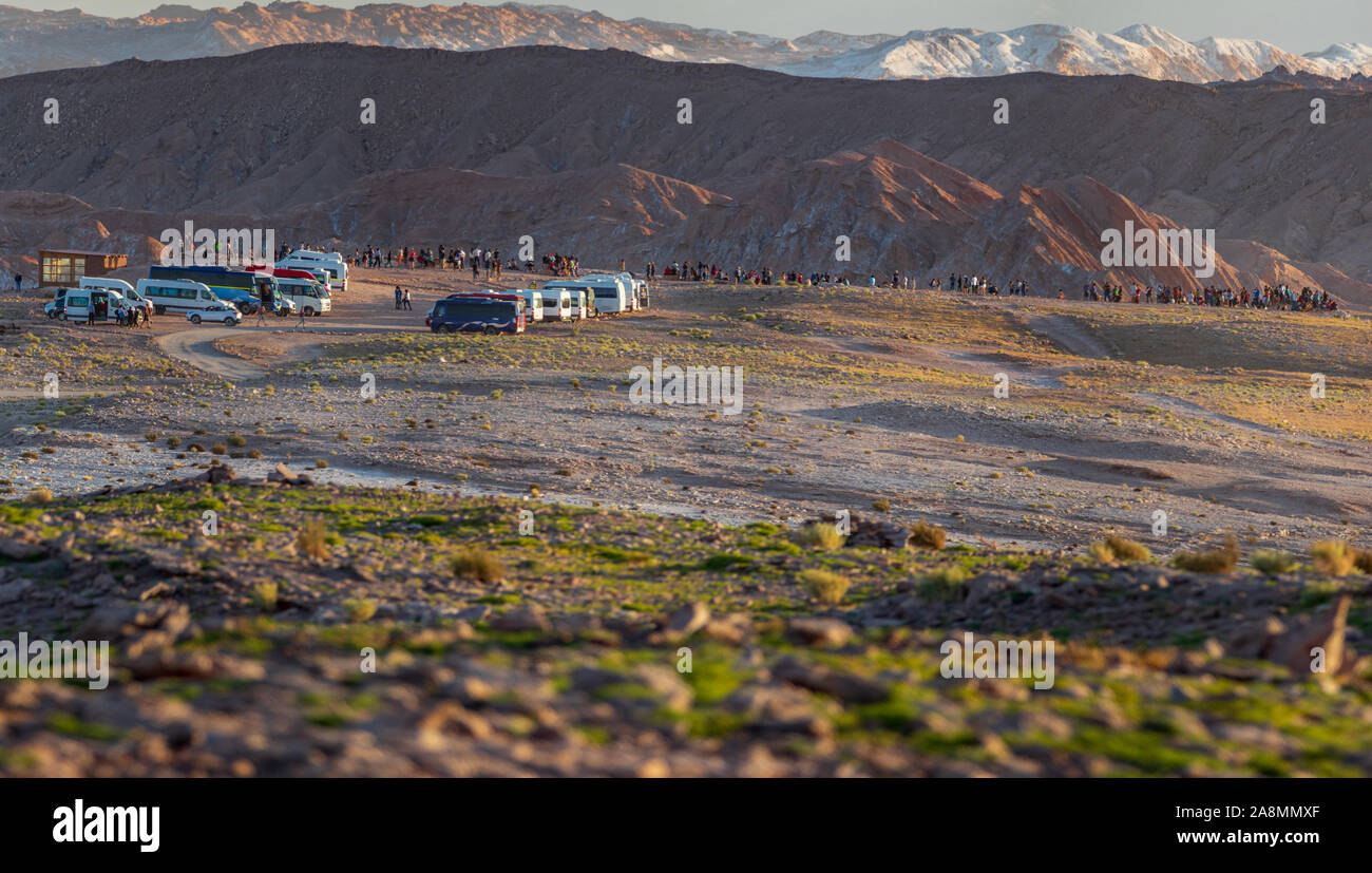 Kari viewpoint con piedra del coyote e la gente al tramonto Foto Stock