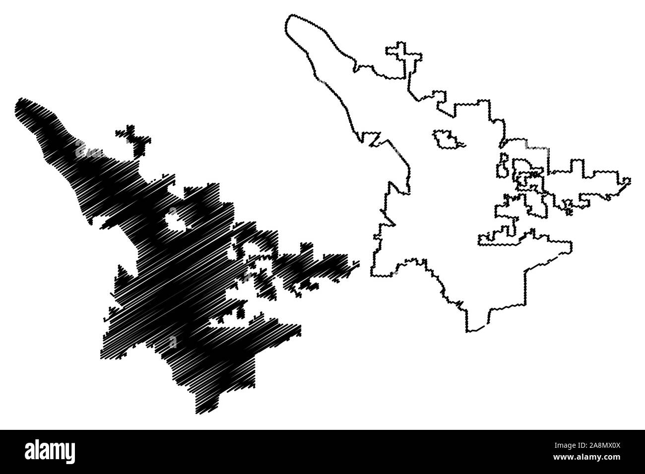 San Bernardino città (Stati Uniti città, Stati Uniti d'America, usa city) mappa illustrazione vettoriale, scribble schizzo città di San Bernardino mappa Illustrazione Vettoriale