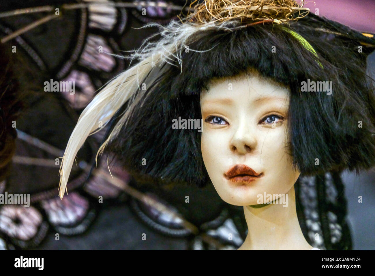Arte doll stile asiatico, faccia Foto Stock